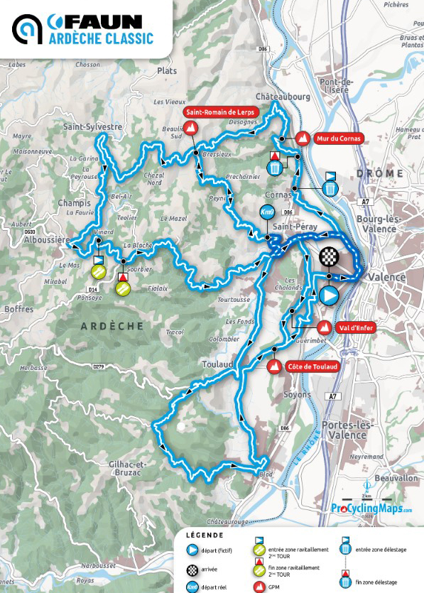 Faun Ardeche Classic map